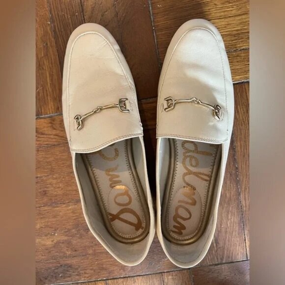 Sam Edelman Shoes - Sam Edelman Cream Loraine Bit Loafers Size 7.5